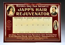 Antique c1908 Japp's Hair Dye Rejuvenator Salon Barber Shop Advertising Sign #2 picture