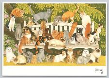 Postcard Cats in the Garden Artist Signed Francien Van Westering picture