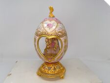 The Franklin Mint TFM Carousel Horse Music Box Egg - Hearts & Roses picture