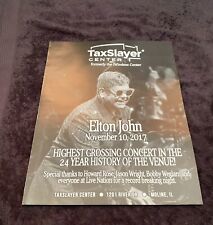 ELTON JOHN 2017 congrats ad for concert at TaxSlayer Center in Moline, IL picture