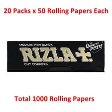 20-Packs Rizla Medium Thin Black Regular Size Rolling Papers x 50 papers each picture