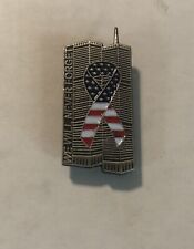 9/11 September 11 Twin Towers United States Flag Ribbon Pin picture