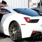 Kim Kardashian Custom White Ferrari 458
