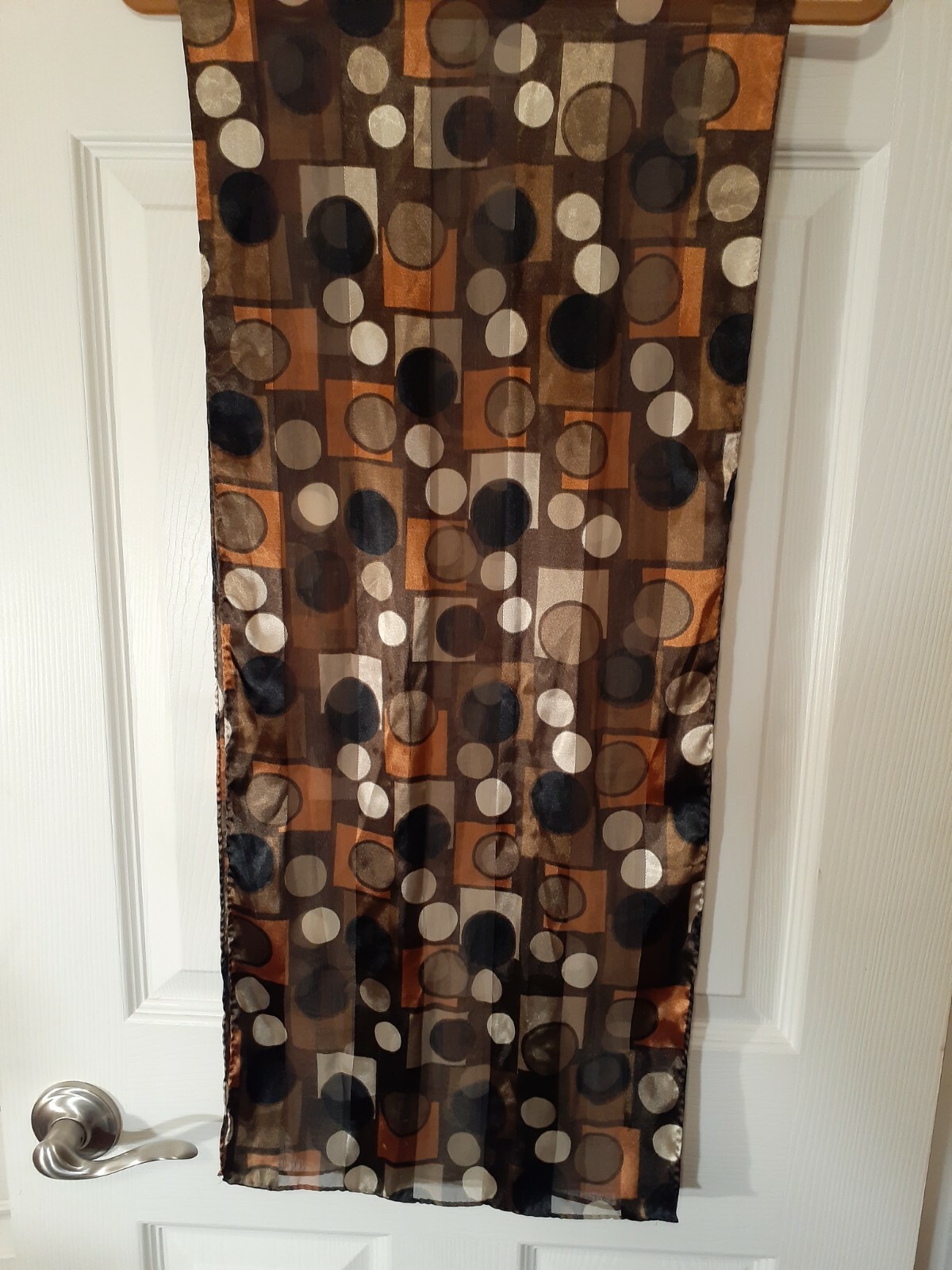 Scarf - Dresser Runner - Table Runner Vintage Earth Tones Dotted Beautiful 64" Scarf - Dresser Runner - Table Runner Vintage Earth Tones Dotted Beautiful 64"