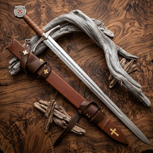 Handmade Faithkeeper Knights Templar Sword Medieval Crusader Replica Collectible Handmade Faithkeeper Knights Templar Sword Medieval Crusader Replica Collectible