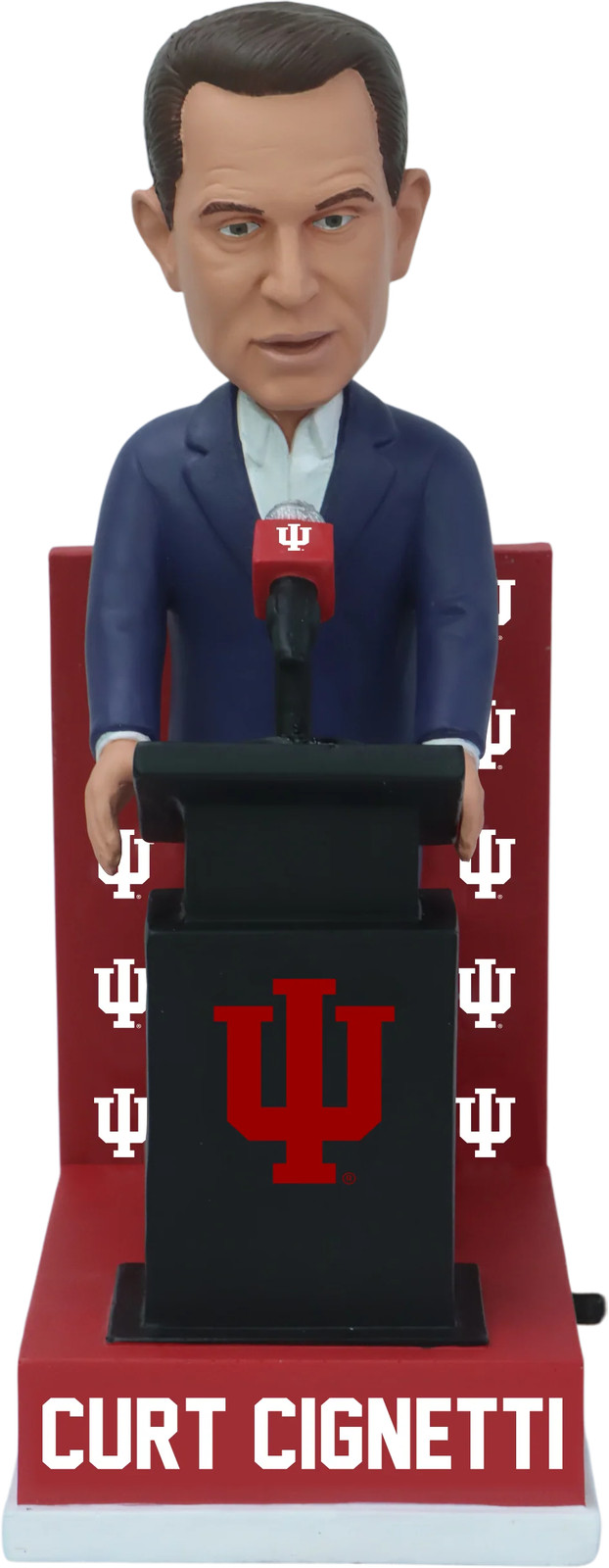 Curt Cignetti Indiana Hoosiers Talking "I Win" Podium Bobblehead NCAA Curt Cignetti Indiana Hoosiers Talking "I Win" Podium Bobblehead NCAA