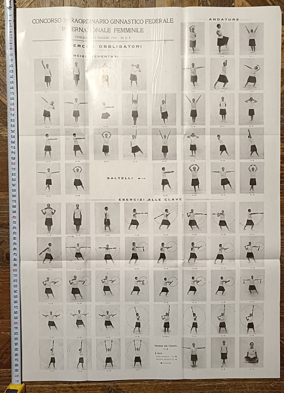 Original Poster 1931 Fascism Women's Gymnastics Sources History Sport Vintage Original Poster 1931 Fascism Women's Gymnastics Sources History Sport Vintage