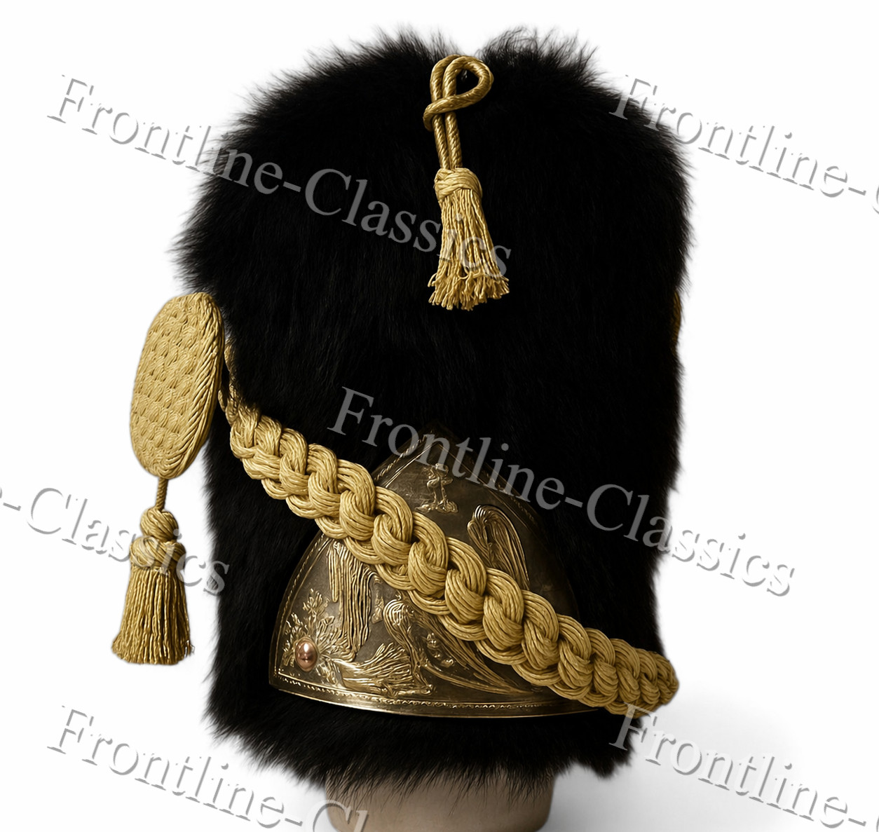 Napoleonic Guard Officer Shako Hat Bearskin Grenadier Infantry Historical Repro Napoleonic Guard Officer Shako Hat Bearskin Grenadier Infantry Historical Repro