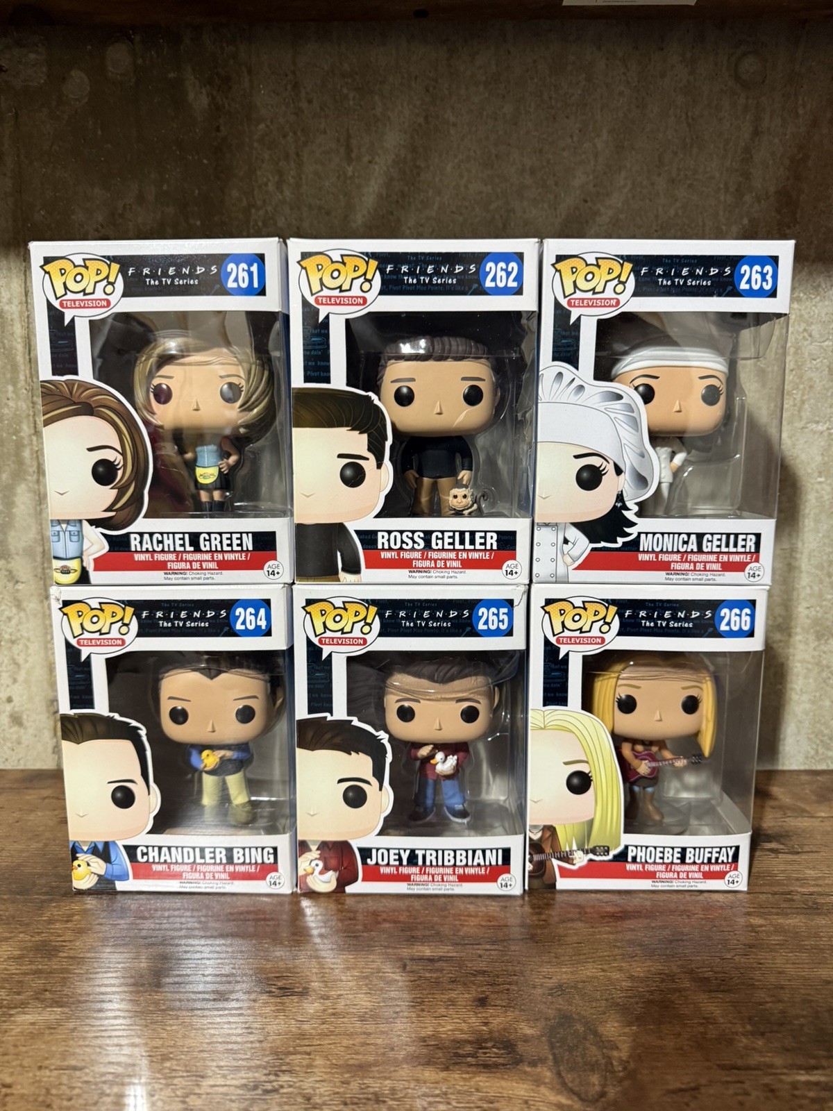 Funko Pop Friends Original Set Wave 1 #261-266 Vaulted Rare Complete Set Funko Pop Friends Original Set Wave 1 #261-266 Vaulted Rare Complete Set