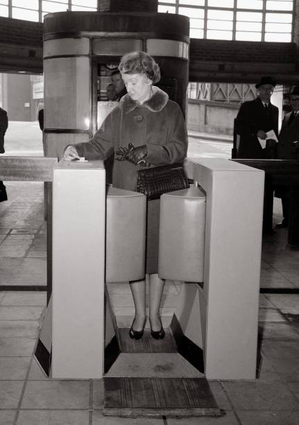 Miss May Shelton at Chiswick Park station 1964 Old Photo