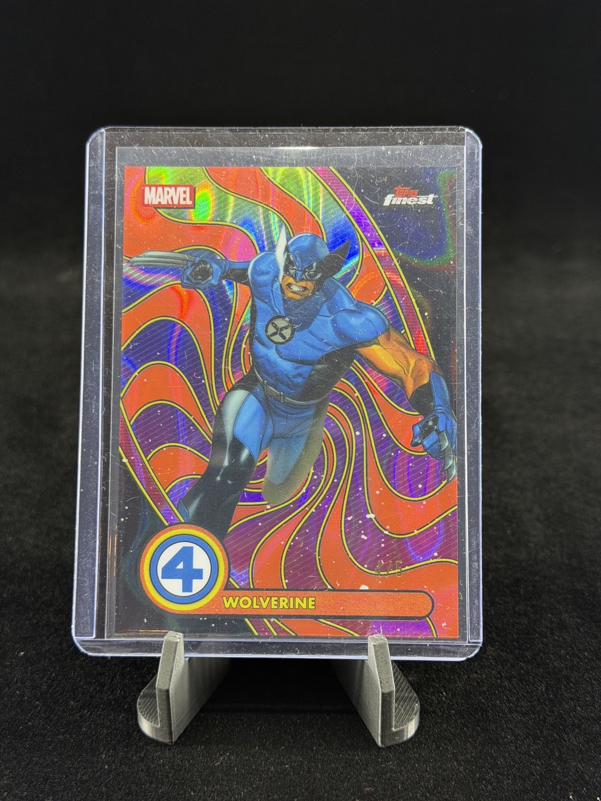 2026 Topps Finest Marvel Wolverine Rare Blacklight  [Neon Red Lava] #BL-100 4/5