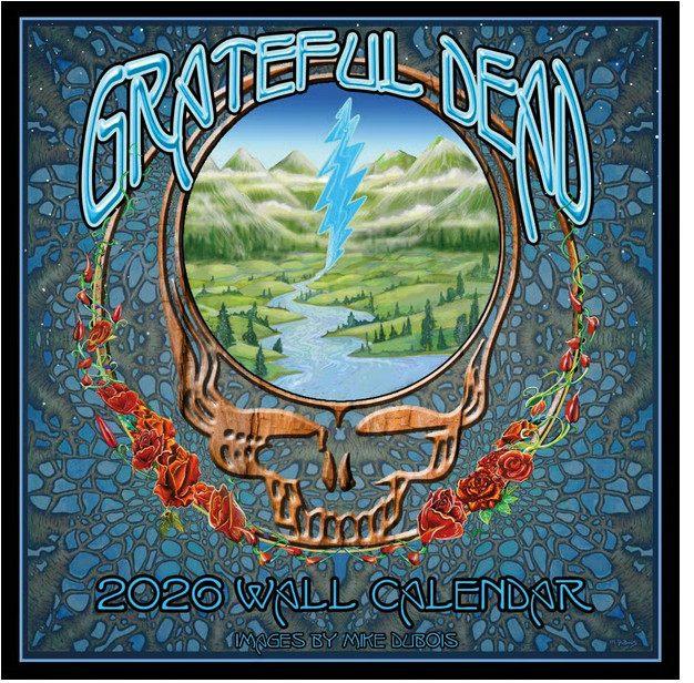 Grateful Dead 2026 Wall Calendar, 12" X 24" when opened, Brand New Sealed Grateful Dead 2026 Wall Calendar, 12" X 24" when opened, Brand New Sealed