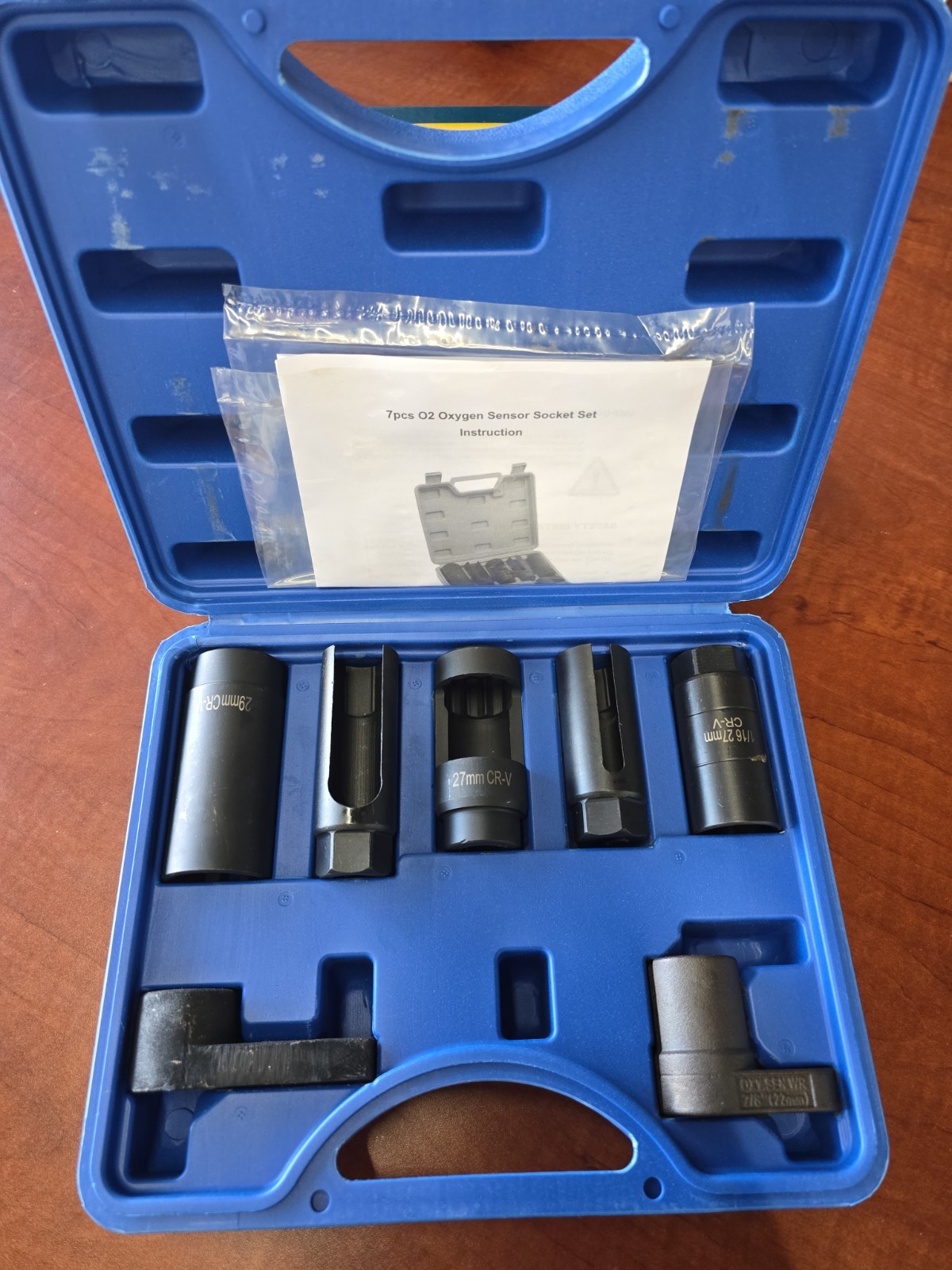 7pcs 7/8" O2 Oxygen Sensor Socket Set, Universal Puller and Removal Tool Oil 7pcs 7/8" O2 Oxygen Sensor Socket Set, Universal Puller and Removal Tool Oil
