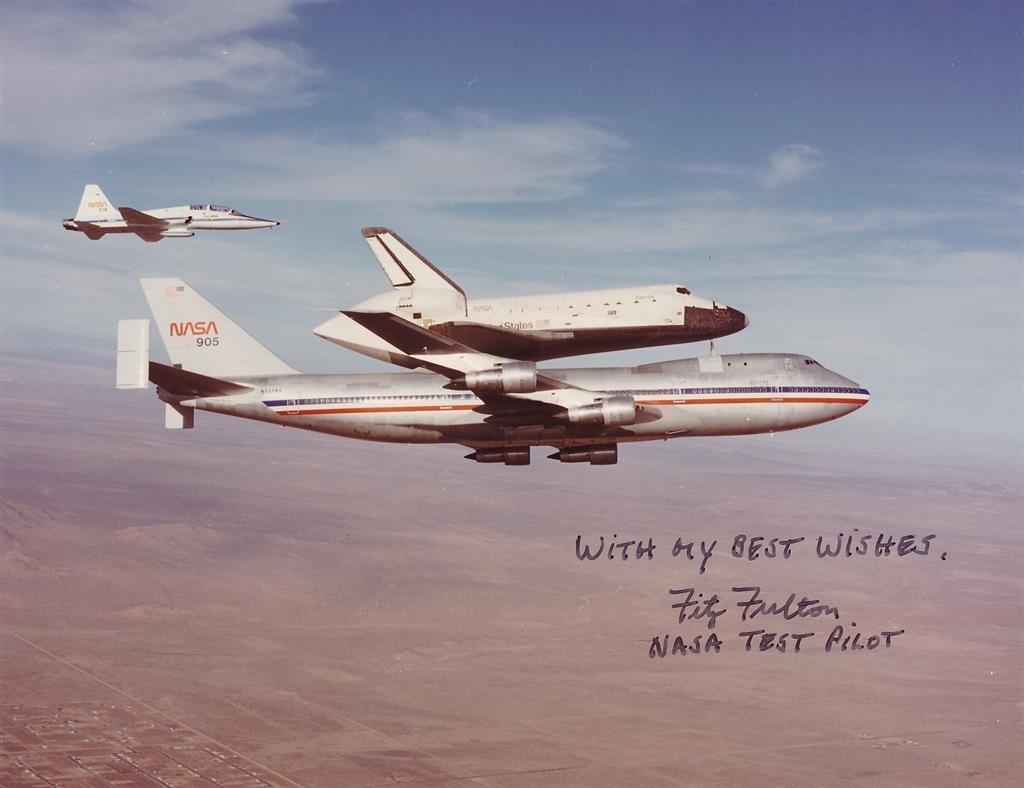 Colonel Fitzhugh L. Fulton Jr.- Signed Color Photograph (NASA Test Pilot) Colonel Fitzhugh L. Fulton Jr.- Signed Color Photograph (NASA Test Pilot)