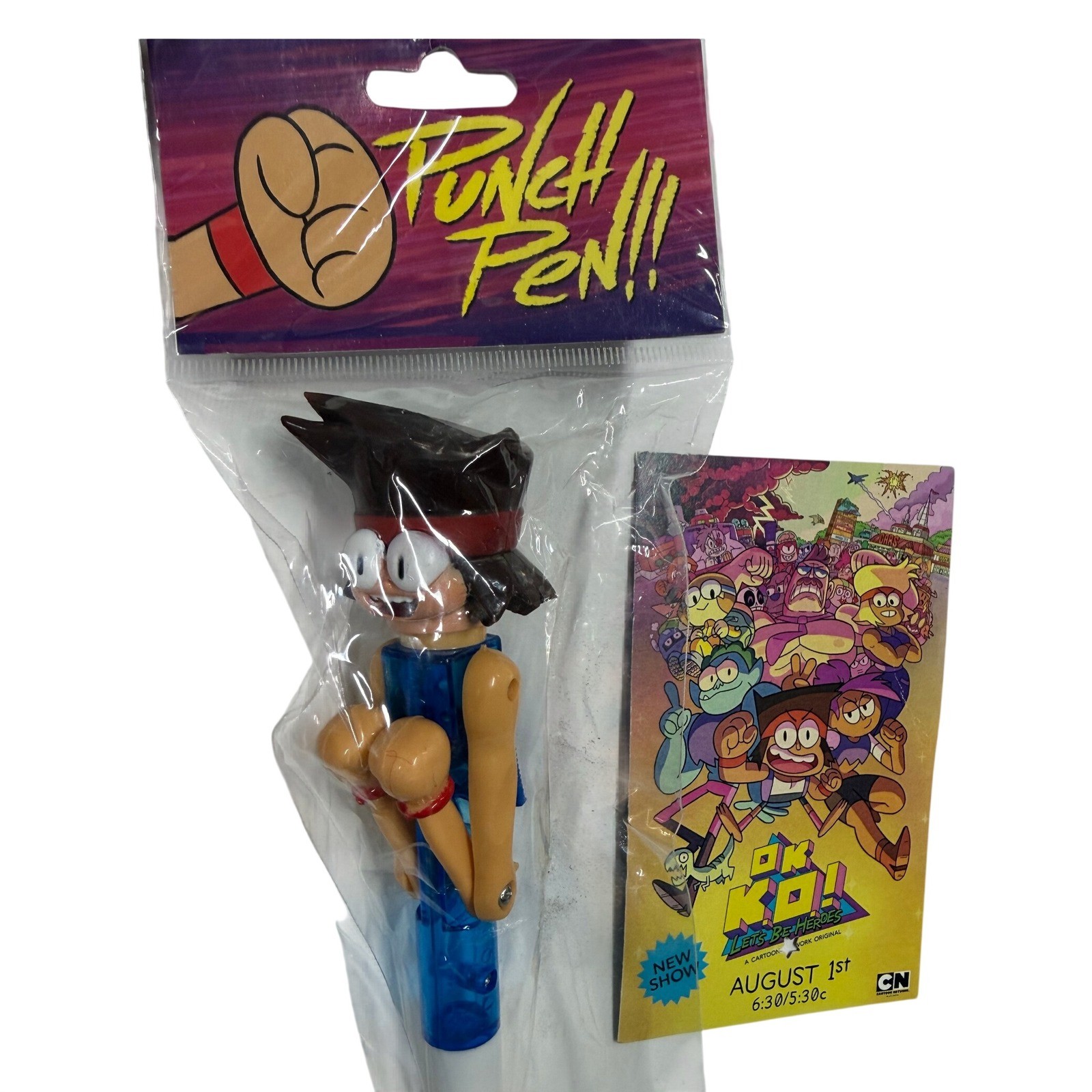 Cartoon Network OK K.O. Let's Be Heroes Punch Pen & Promo Postcard New Sealed Cartoon Network OK K.O. Let's Be Heroes Punch Pen & Promo Postcard New Sealed