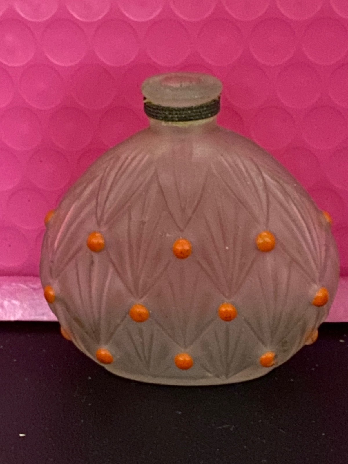 Antique 1920s J Viard Favolys Glyciane Art Deco French Glass Perfume Bottle