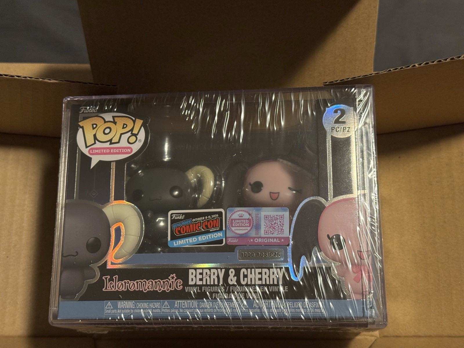 Funko Pop Sanrio Berry & Cherry 2-Pack NYCC 2026 Official Con Sticker LE 1000 Funko Pop Sanrio Berry & Cherry 2-Pack NYCC 2026 Official Con Sticker LE 1000