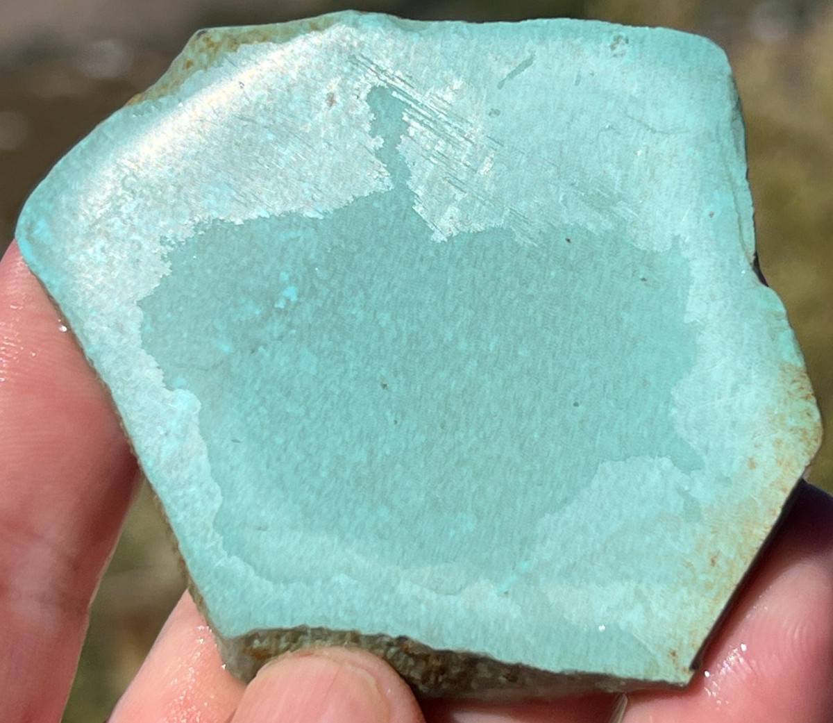 Large Sleeping Beauty Turquoise Slab Old Stock Globe AZ 313cts Large Sleeping Beauty Turquoise Slab Old Stock Globe AZ 313cts