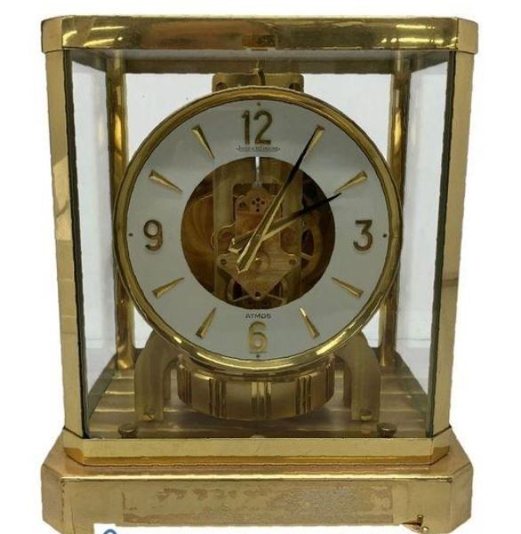 Jaeger LeCoultre Clock 15 Jewel Atmos Caliber 528-8 Brass Glass Perpetual Motion