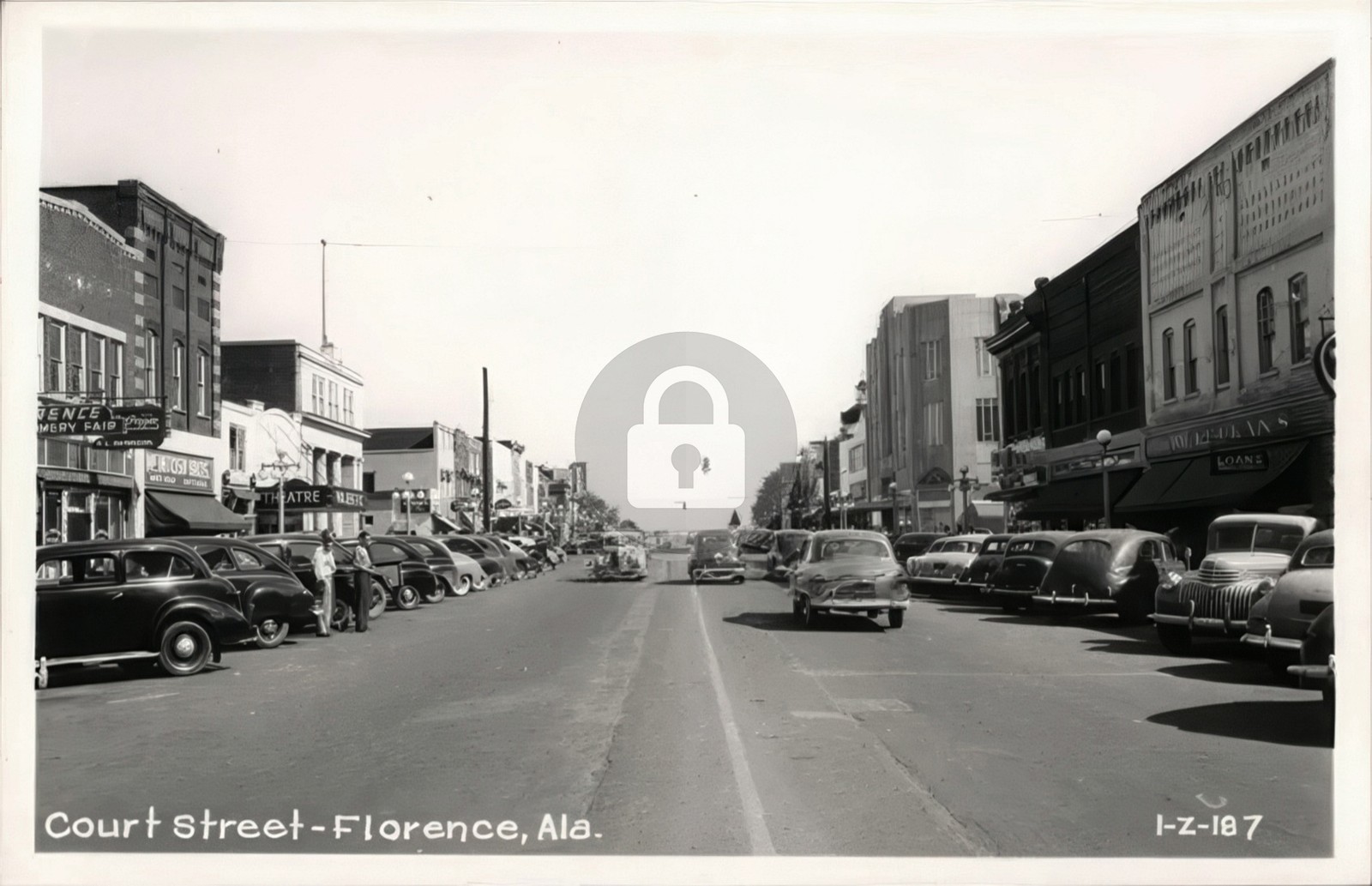 Court Street Florence AL 1940s 1950s Downtown View w/ Cars Cline RPPC COPY Court Street Florence AL 1940s 1950s Downtown View w/ Cars Cline RPPC COPY