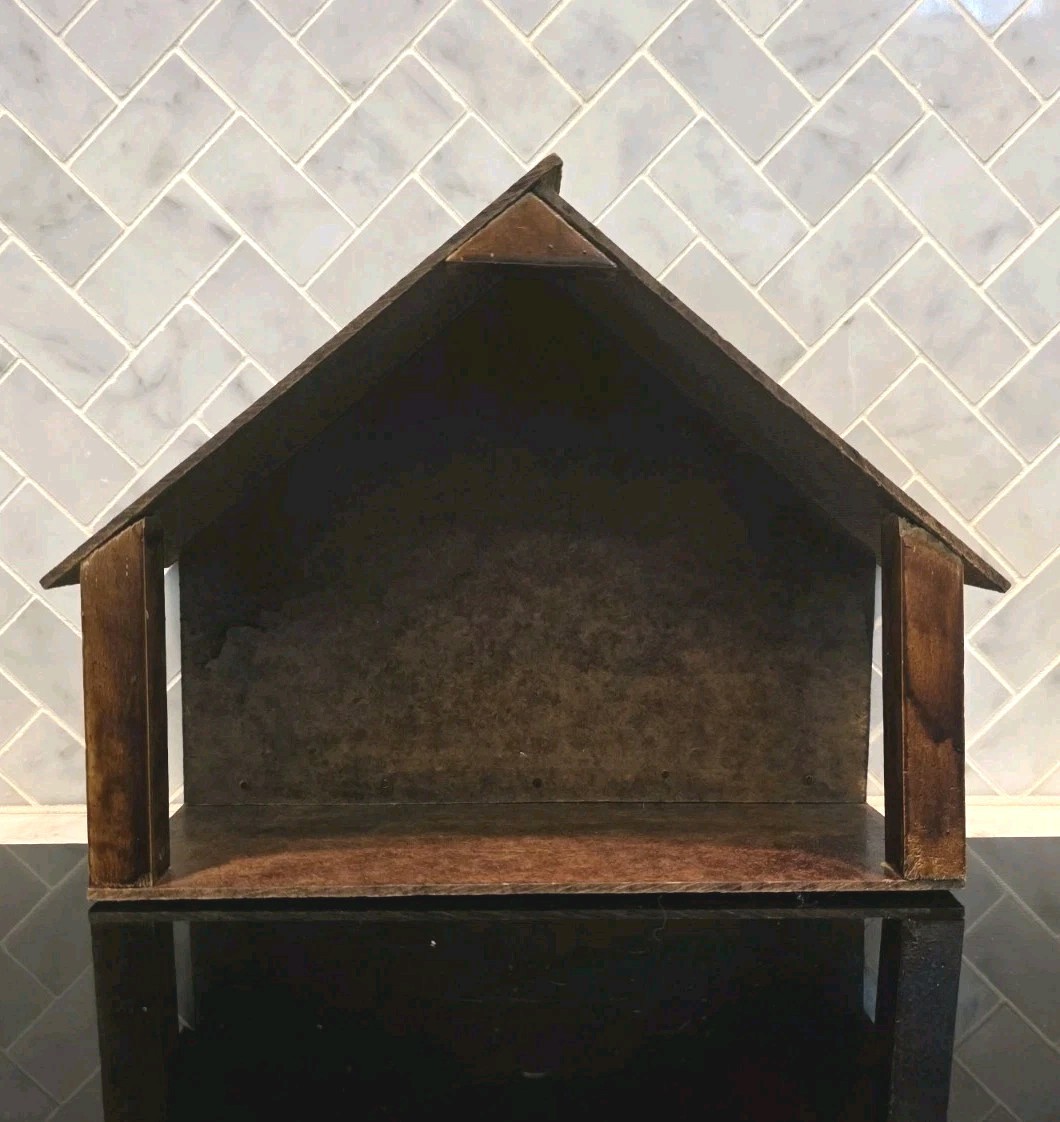 Handmade Wooden Nativity Manger Creche Bethlehem Christmas 12" x 9" x 5" Handmade Wooden Nativity Manger Creche Bethlehem Christmas 12" x 9" x 5"