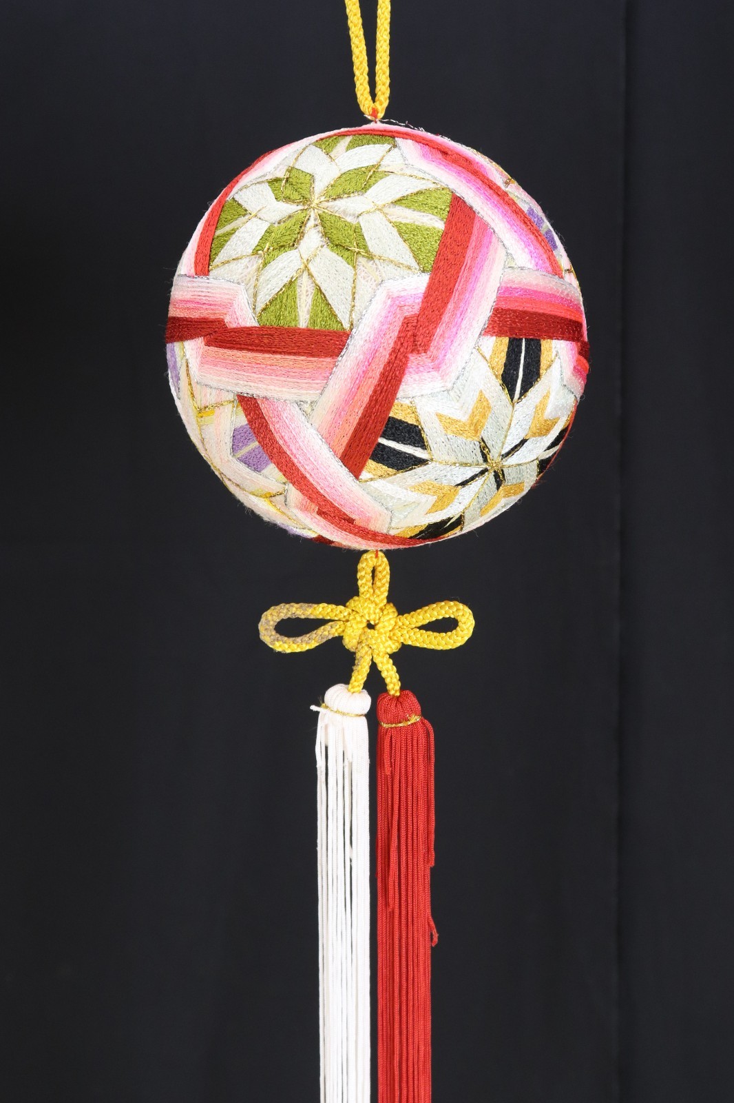 Vintage Japanese Yanagawa Sagemon Temari Ball Silk Hanging Ornament Hinamatsuri Vintage Japanese Yanagawa Sagemon Temari Ball Silk Hanging Ornament Hinamatsuri