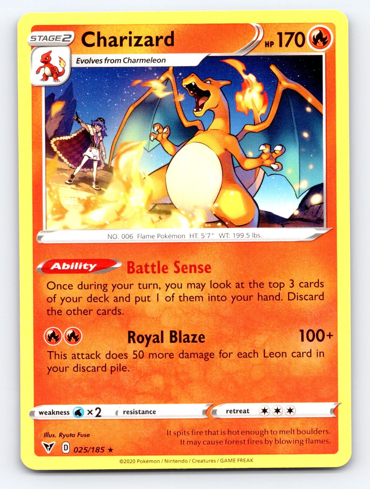 Charizard 025/185 Rare Vivid Voltage Pokemon Lightly Played Charizard 025/185 Rare Vivid Voltage Pokemon Lightly Played