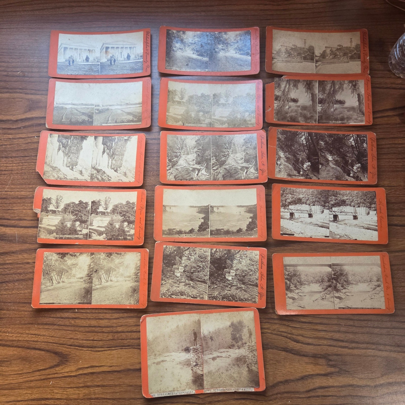 Vintage Stereoview Card Lot 16pc Niagara Falls Philadelphia Boston Watkins Glen Vintage Stereoview Card Lot 16pc Niagara Falls Philadelphia Boston Watkins Glen