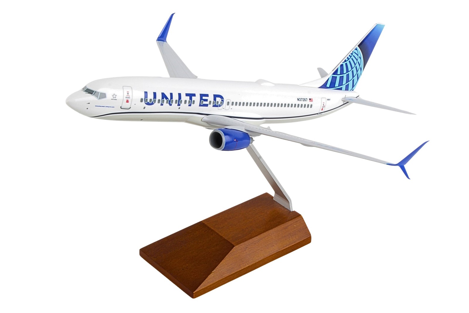Skymarks SKR5166 United Airlines Boeing 737-800 N37267 Desk 1/130 Model Airplane