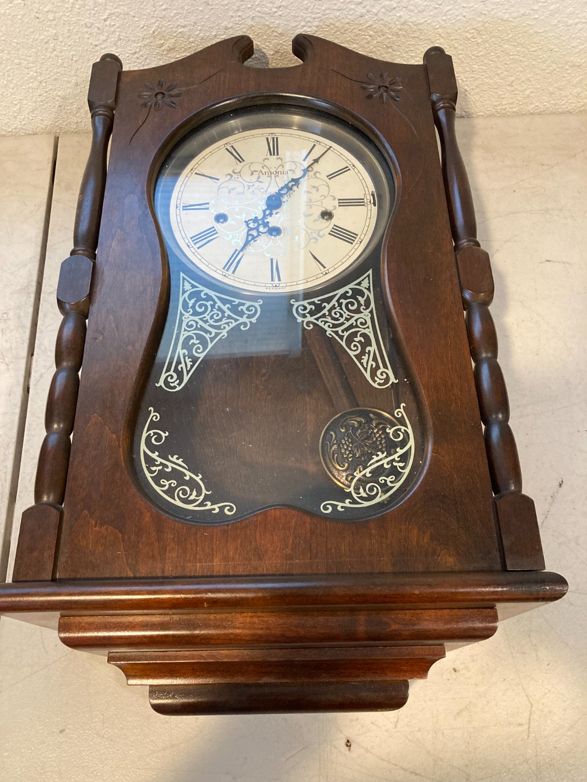 VINTAGE ANSONIA EZEE-SET WALL CLOCK #745 1970'S MADE IN GERMANY