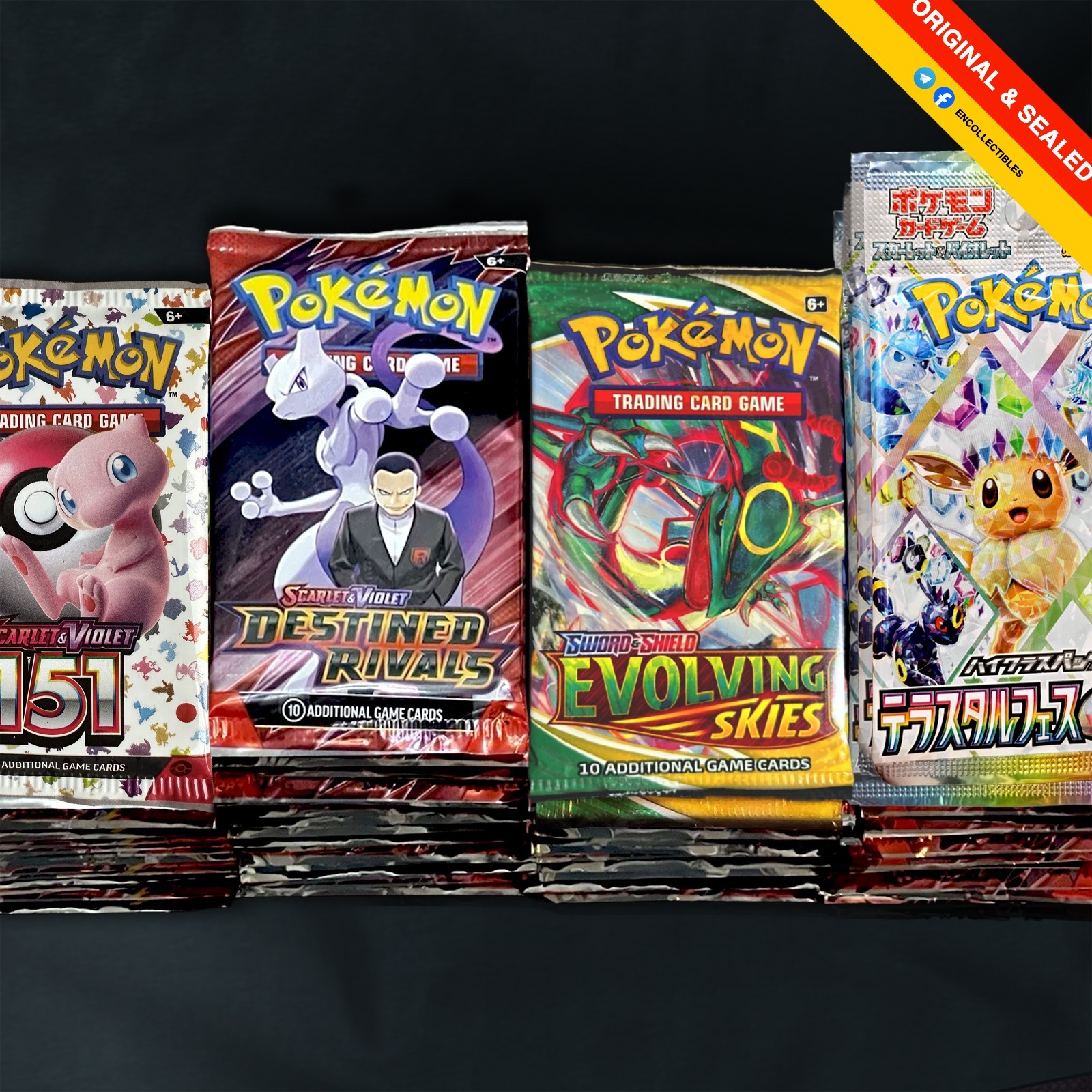 POKEMON x4 BOOSTER PACKS - Rocket 151 Crown Zenith Prismatic Evolving- ENG/JAP POKEMON x4 BOOSTER PACKS - Rocket 151 Crown Zenith Prismatic Evolving- ENG/JAP