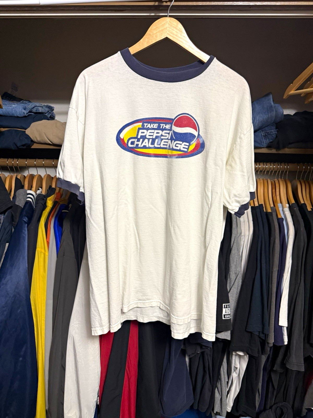 VTG 2000s Pepsi Take the Pepsi Challenge Let Your Taste Decide, White/Blue VTG 2000s Pepsi Take the Pepsi Challenge Let Your Taste Decide, White/Blue