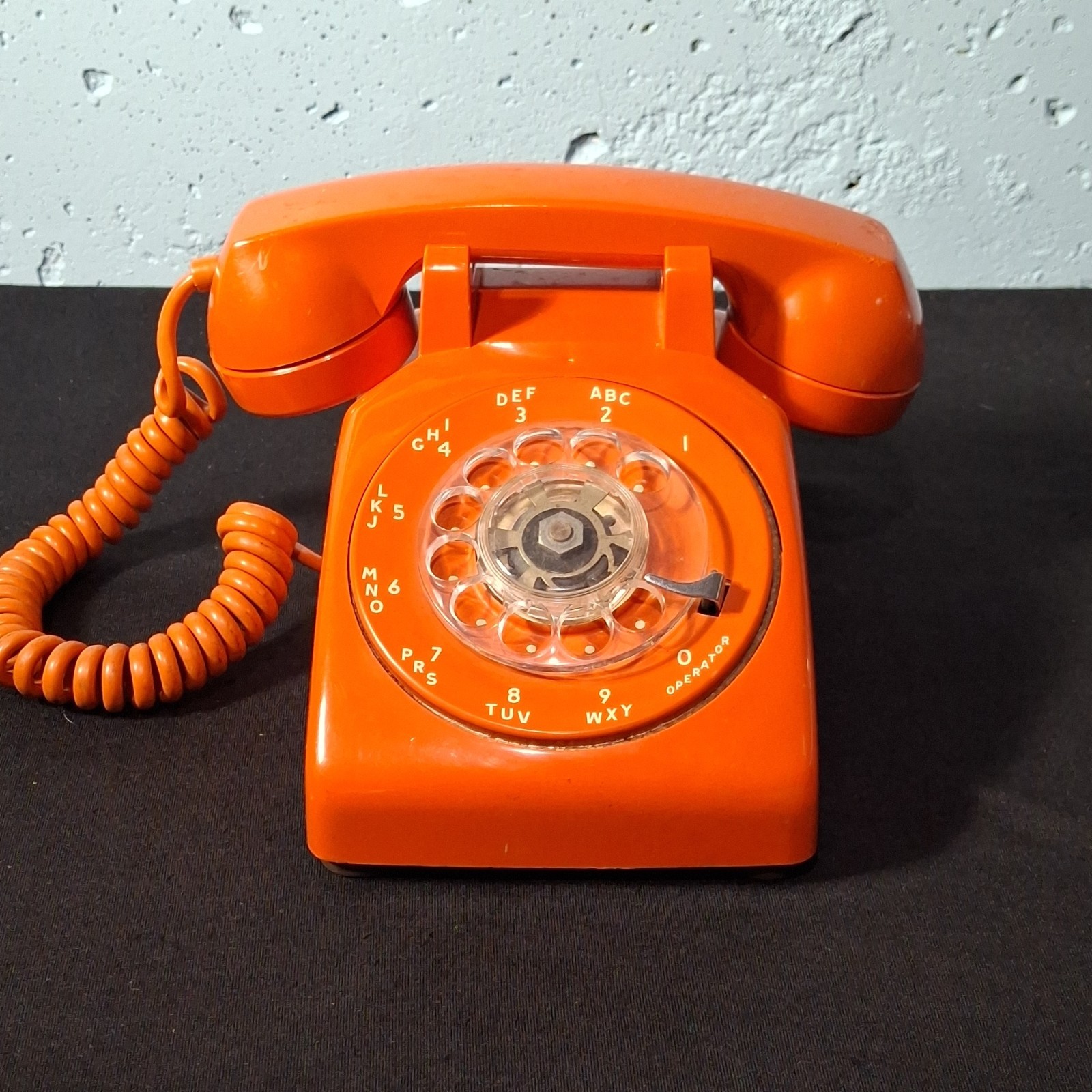 Vintage ITT Orange Rotary Dial Desk Telephone 1970s Retro Untested Vintage ITT Orange Rotary Dial Desk Telephone 1970s Retro Untested