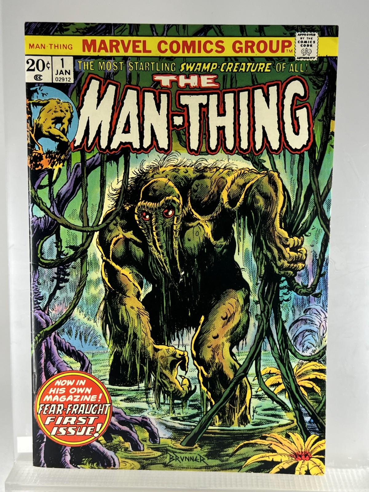 Man-Thing 1 ~Est. Higher Grade (See Pics) ~White pgs ~Lies Flat ~Key Man-Thing 1 ~Est. Higher Grade (See Pics) ~White pgs ~Lies Flat ~Key