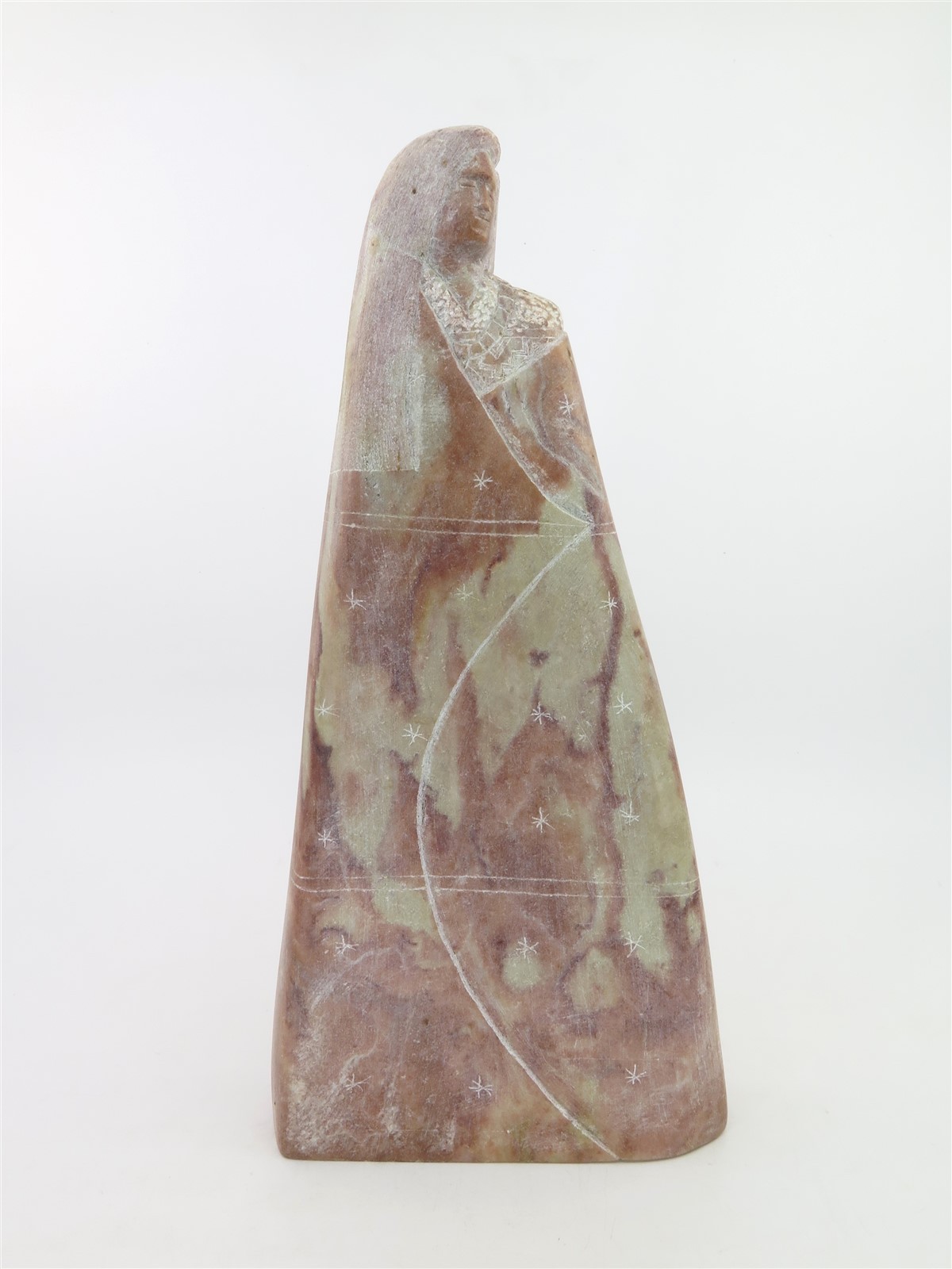 Original Oreland C. Joe Sr (b.1958) Carved Alabaster Figure Native American Art Original Oreland C. Joe Sr (b.1958) Carved Alabaster Figure Native American Art