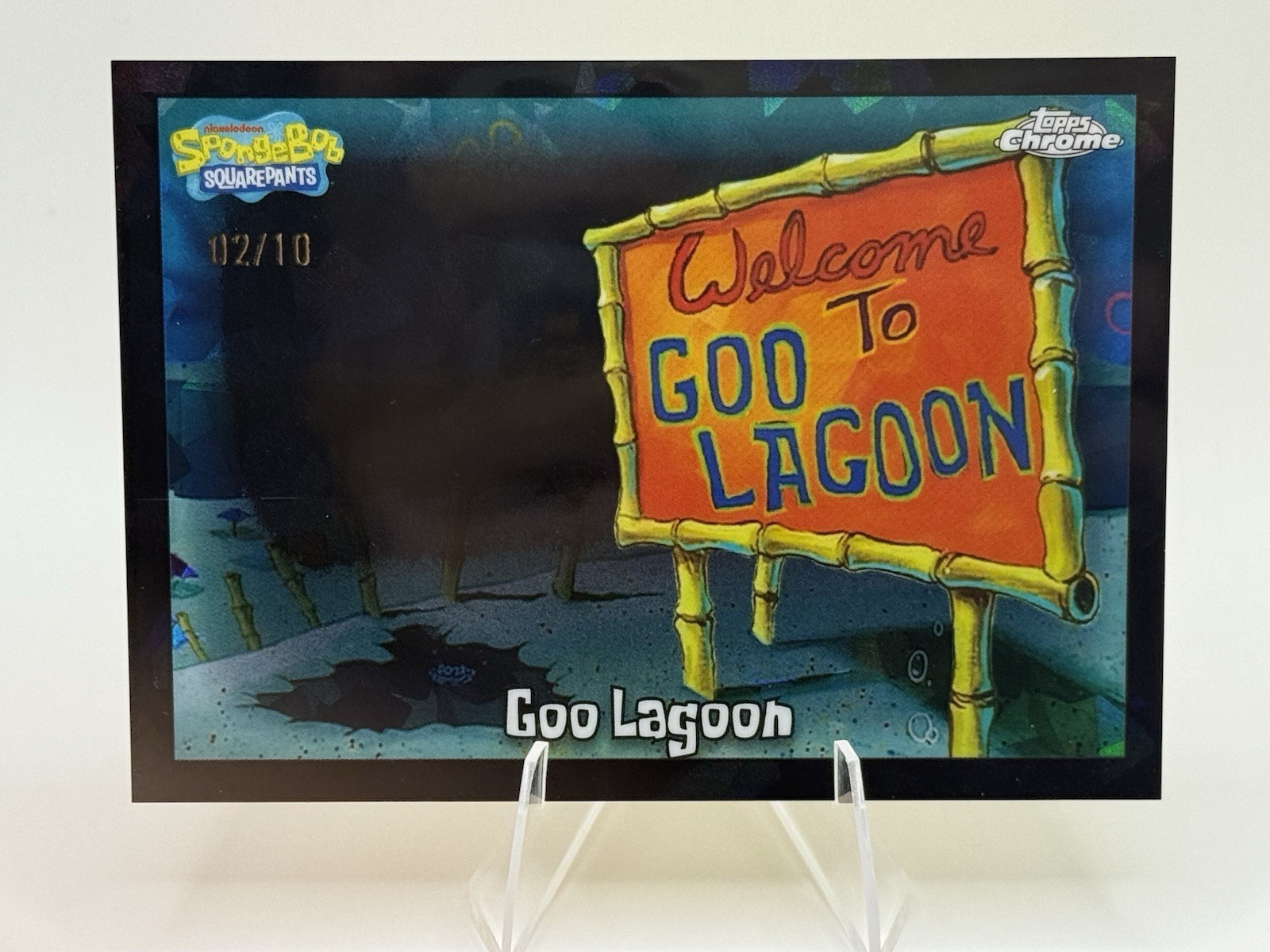 2025 Topps Chrome Sapphire SpongeBob #52 Goo Lagoon /10 2025 Topps Chrome Sapphire SpongeBob #52 Goo Lagoon /10