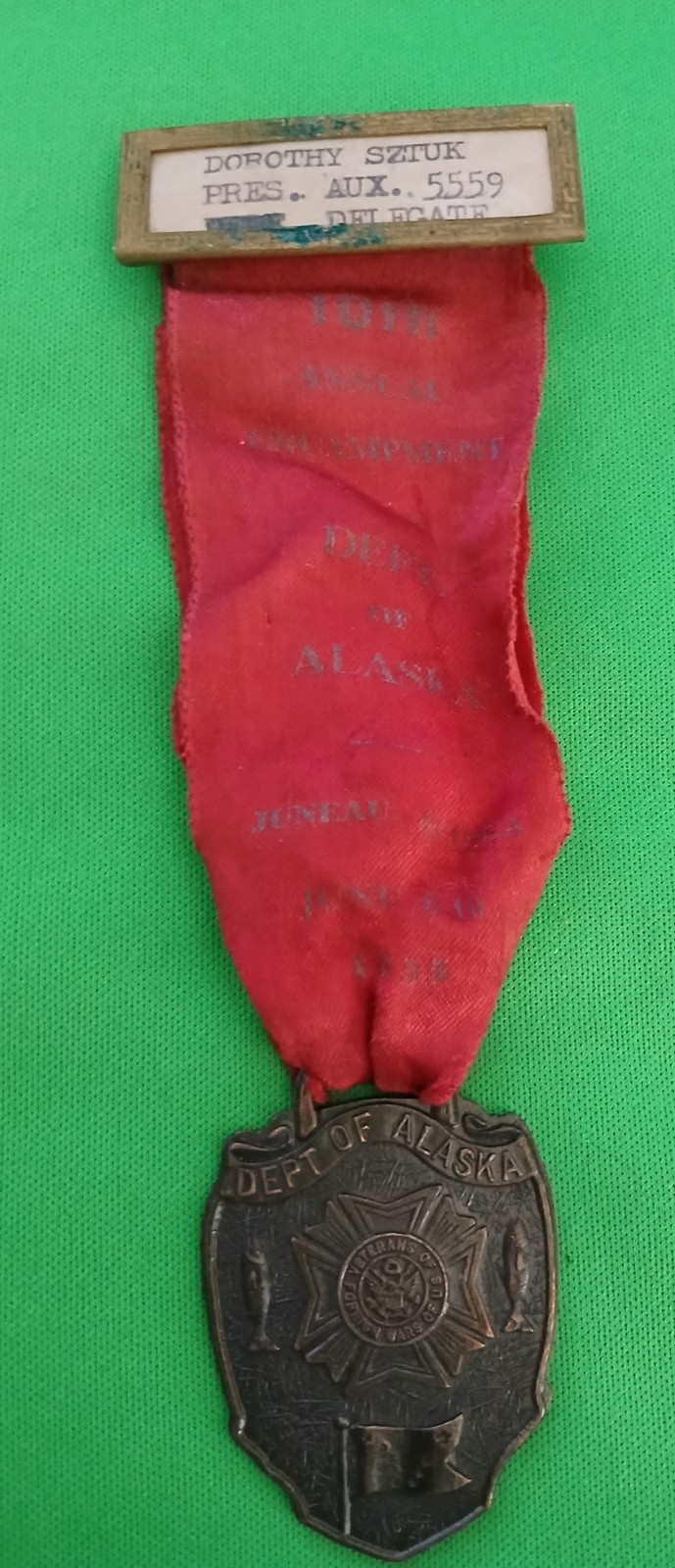 1954 VFW Department Of Alaska 10th Annual Emcampment Aux President Medal 1954 VFW Department Of Alaska 10th Annual Emcampment Aux President Medal