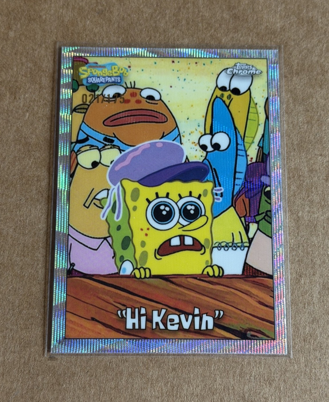 2025 Topps Chrome Spongebob "Hi Kevin" #81 Wave Refractor 21/175 2025 Topps Chrome Spongebob "Hi Kevin" #81 Wave Refractor 21/175