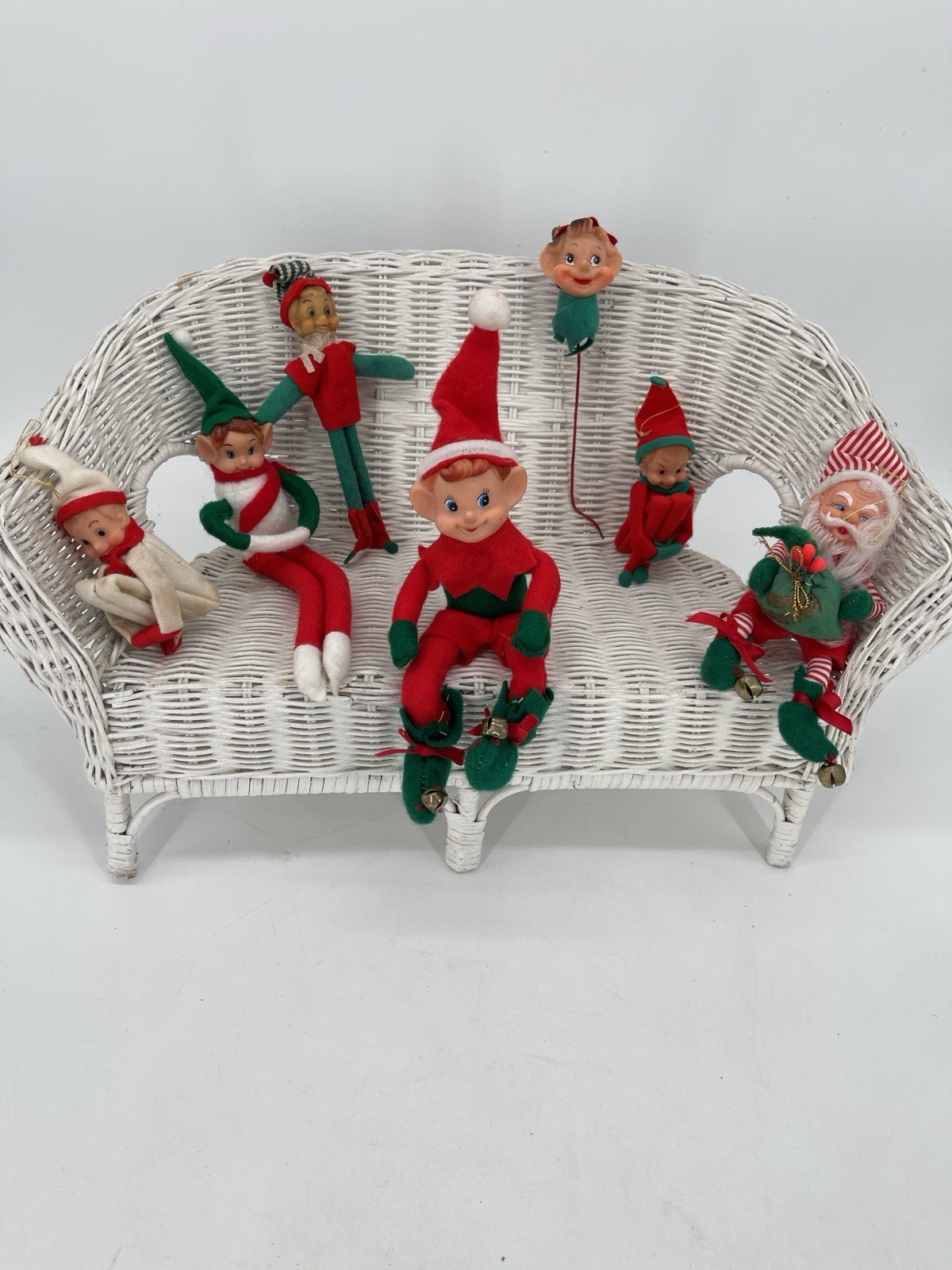 Vintage 50’s/60’s Knee Hugger Pixie/Elves Plus Santa-Set Of 7 Vintage 50’s/60’s Knee Hugger Pixie/Elves Plus Santa-Set Of 7