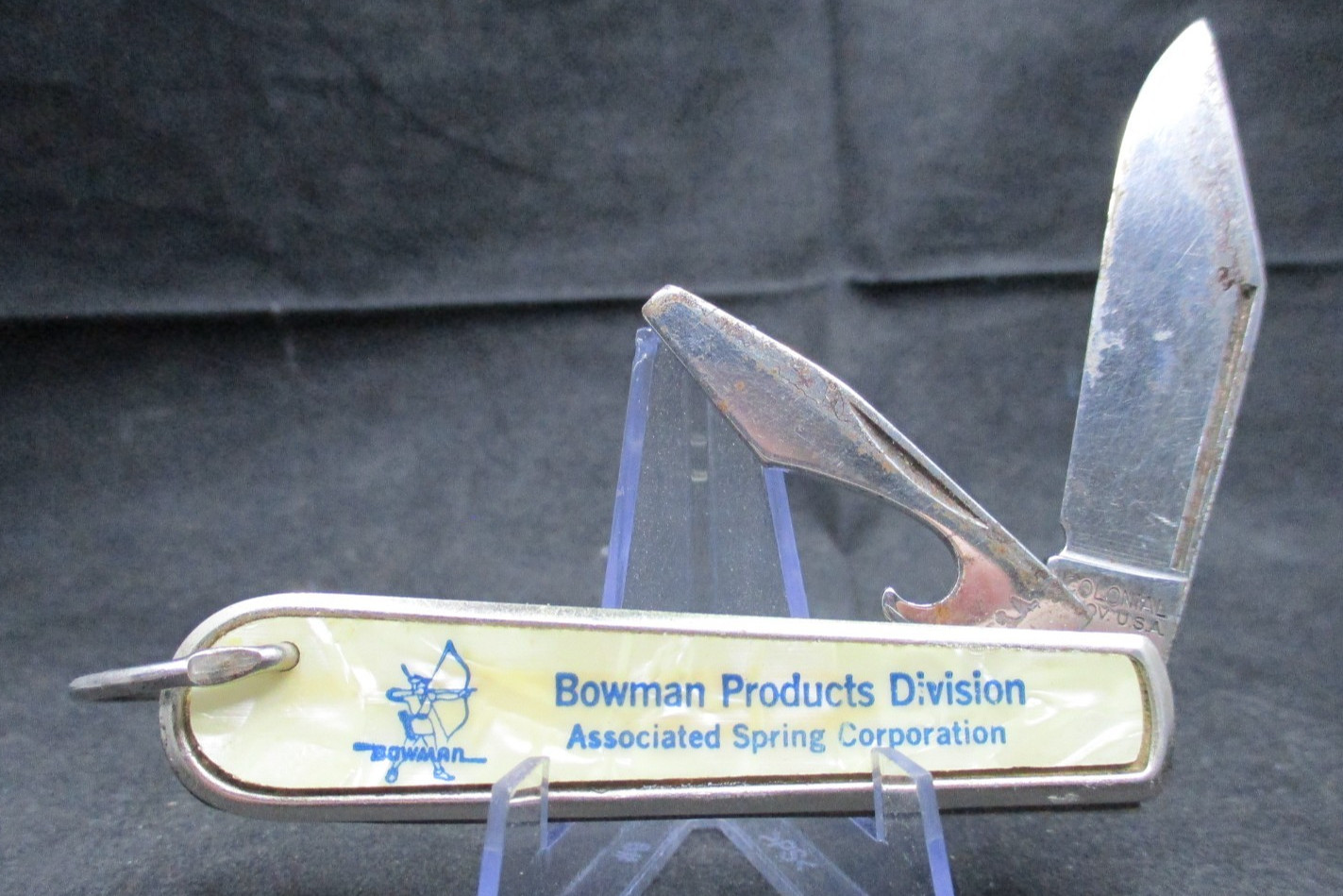 Vintage Bowman (Dairy)Products (Milk) Colonial Advertising Pocket Knife / Opener