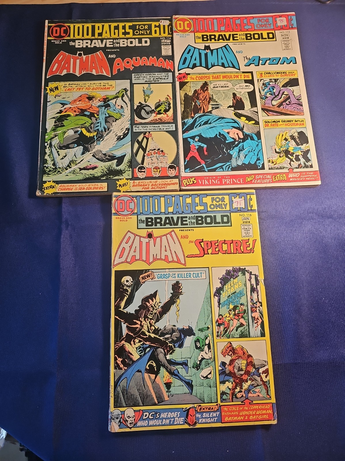 Brave And The Bold 100 Page Lot. Issues 114,115,116 Brave And The Bold 100 Page Lot. Issues 114,115,116