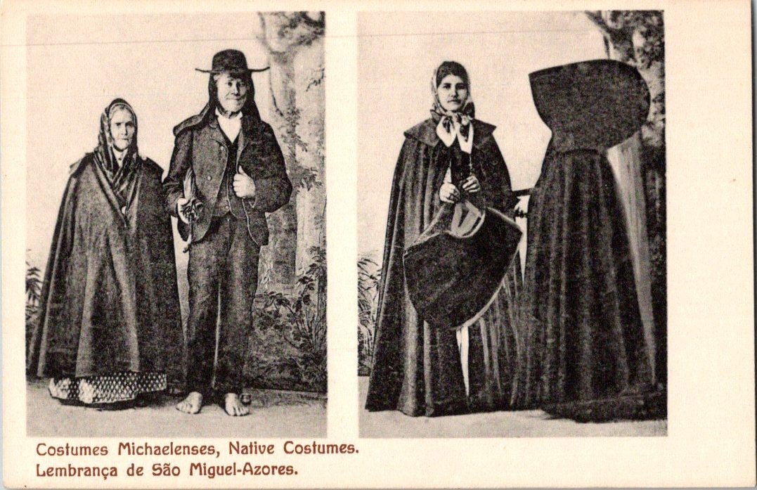 Vintage São Miguel Azores Native Costumes Postcard Michaelenses Portugal Vintage São Miguel Azores Native Costumes Postcard Michaelenses Portugal