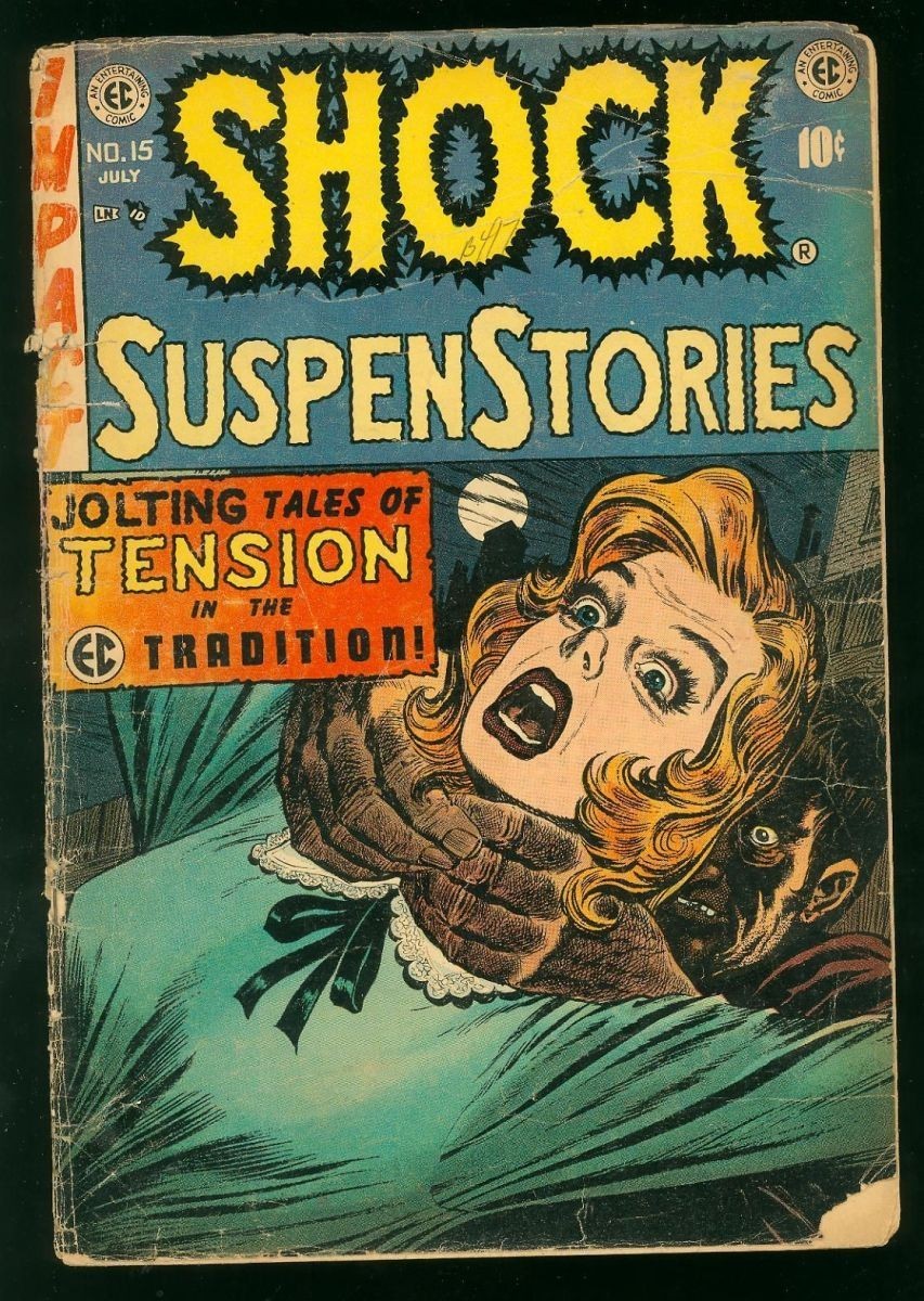 Shock SuspenStories # 15 looks Good grade, but has glue...1954 EC comic--fb Shock SuspenStories # 15 looks Good grade, but has glue...1954 EC comic--fb