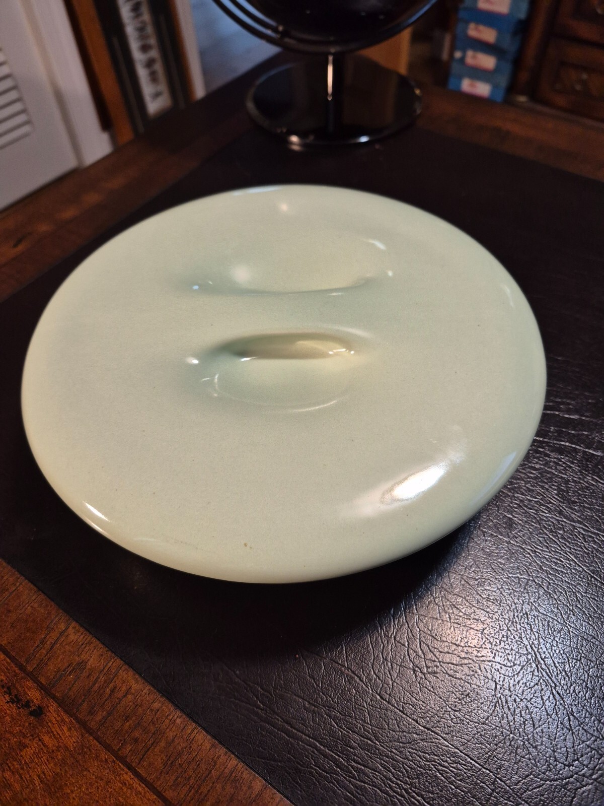 RARE RUSSELL WRIGHT LETTUCE GREEN 10" Casserole 2-Sided Dish with Lid VGC RARE RUSSELL WRIGHT LETTUCE GREEN 10" Casserole 2-Sided Dish with Lid VGC