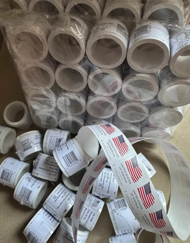 30 Rolls of 100 USPS Postage Stamps, Totaling 3000 Pieces 2025 Delivery Fast 30 Rolls of 100 USPS Postage Stamps, Totaling 3000 Pieces 2025 Delivery Fast