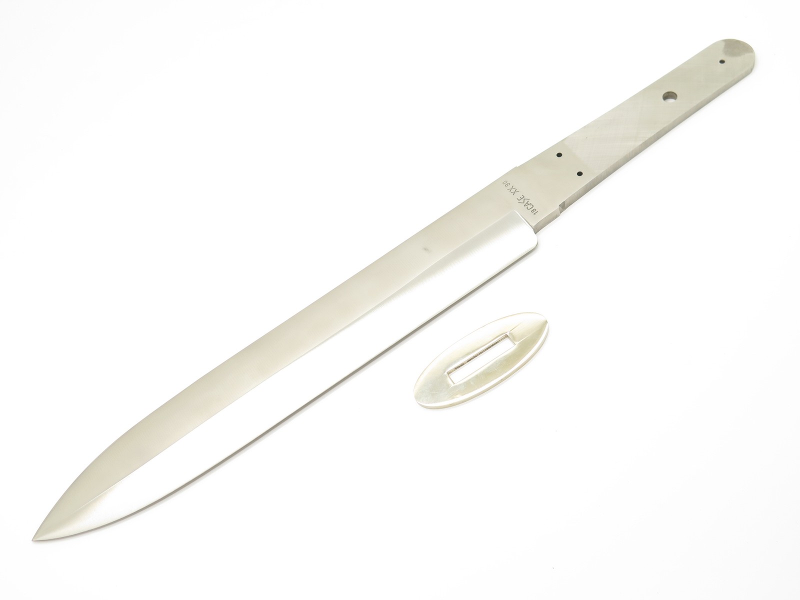 Vintage 1990 Case XX Rio Grand Bowie 10" Fixed Knife Blade Blank & Guard