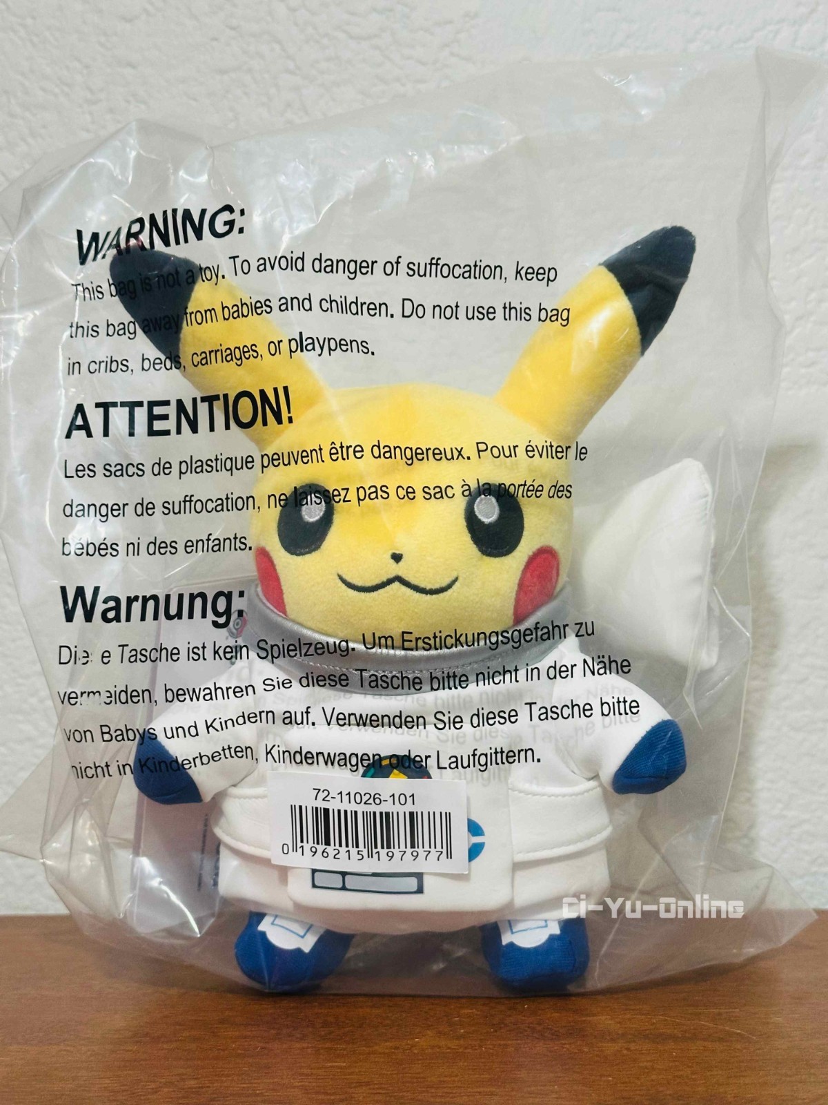 Pokemon Center Original × ESA: Astronaut Pikachu (Male) Plush Doll Space White Pokemon Center Original × ESA: Astronaut Pikachu (Male) Plush Doll Space White