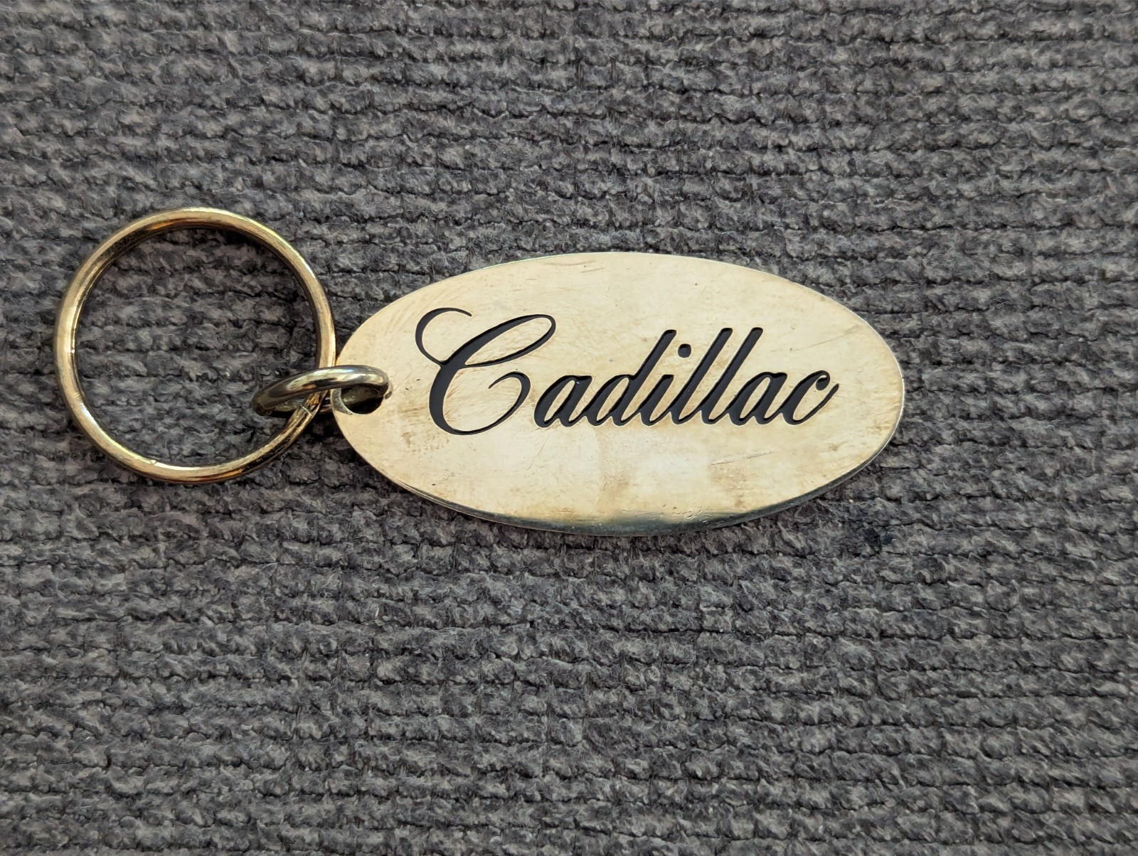 Vintage Solid Brass Cadillac Script Promotion Key Fob Chain 1970s 1980s Vintage Solid Brass Cadillac Script Promotion Key Fob Chain 1970s 1980s