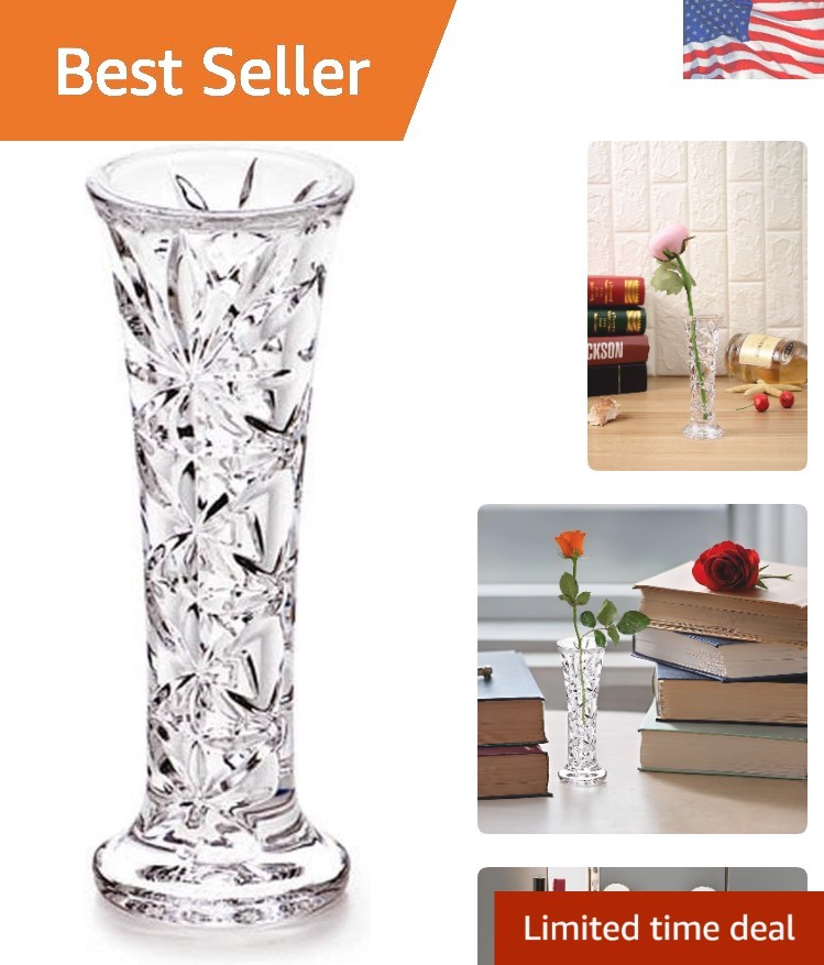 Stylish 6-Inch Crystal Acrylic Vase - Ideal for Weddings & Home Decor Stylish 6-Inch Crystal Acrylic Vase - Ideal for Weddings & Home Decor