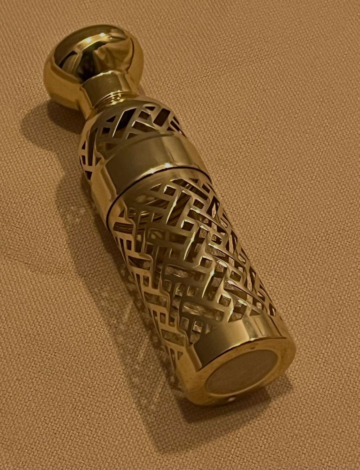 GUERLAIN Paris L'Heure Bleu Perfume Gold Filigree Refill Bottle